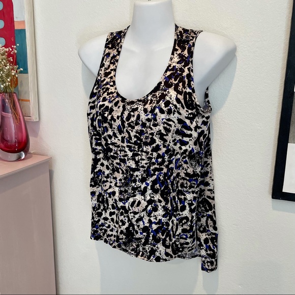 LAURA DELMAN Leopard Print Silk Tank Top sz 4 - Picture 2 of 5